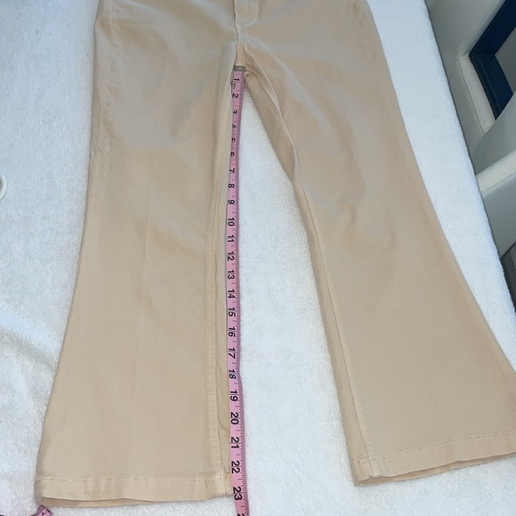Massimo Dutti Cream Beige Tan Capri Cropped Pants Skinny Fit sz 4 Like New Cute - Picture 9 of 17